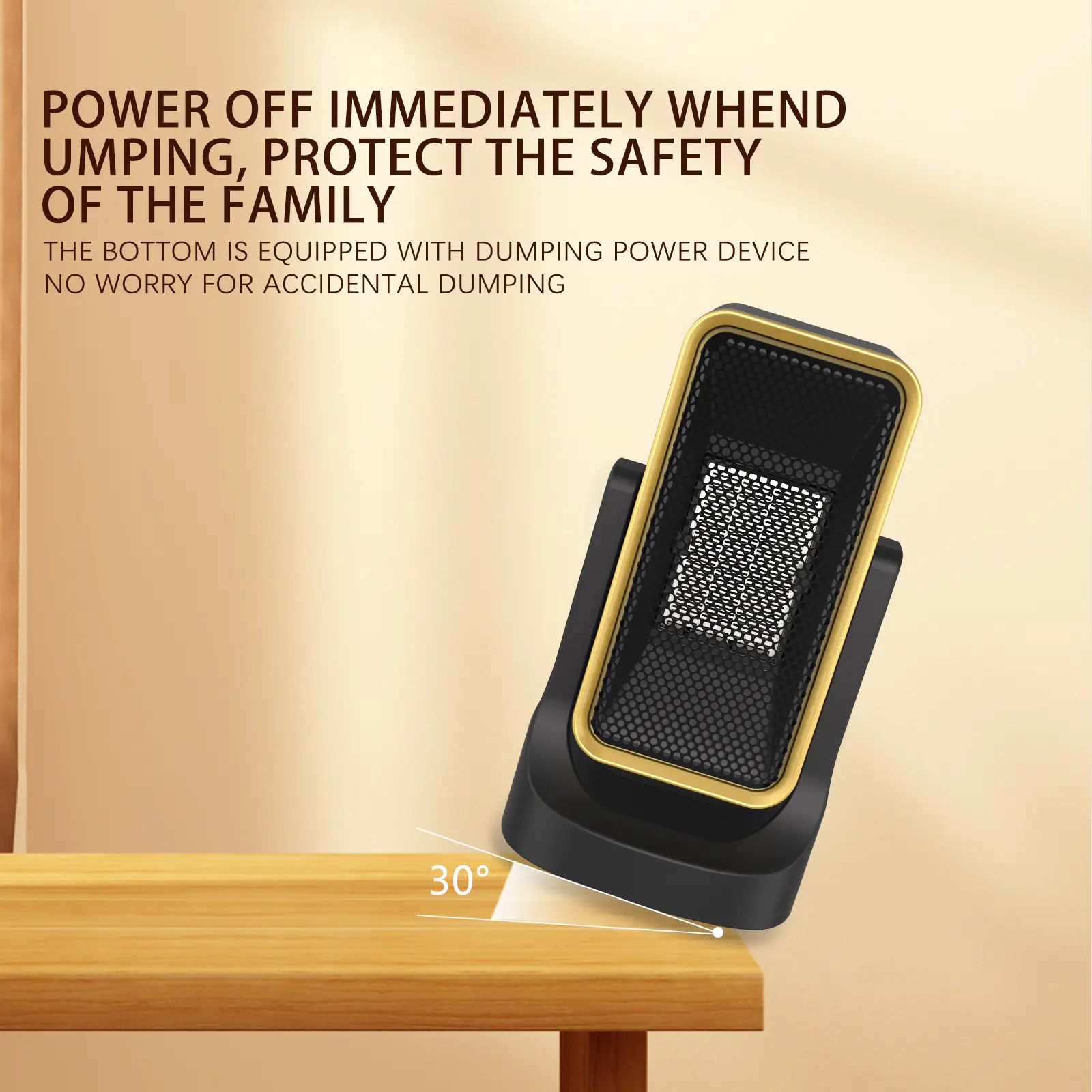 Ptc Black Space Heater